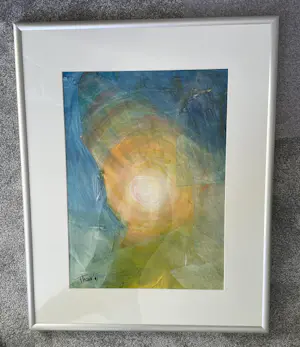 Niet of onleesbaar gesigneerd - Gemengde techniek op papier - Zonder titel - Ingelijst (Groot) kopen? Bied vanaf 1!