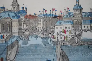Jacques Chéreau - ets van Rotterdam ,1770 en verso een ets van Rome kopen? Bied vanaf 50!