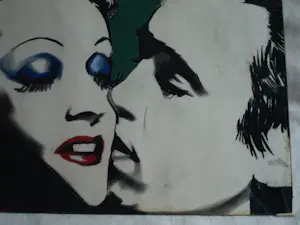 Dick Bastiaan van der Meijden - (1945-2022) - Pasteltekening, Een Kus kopen? Bied vanaf 1!