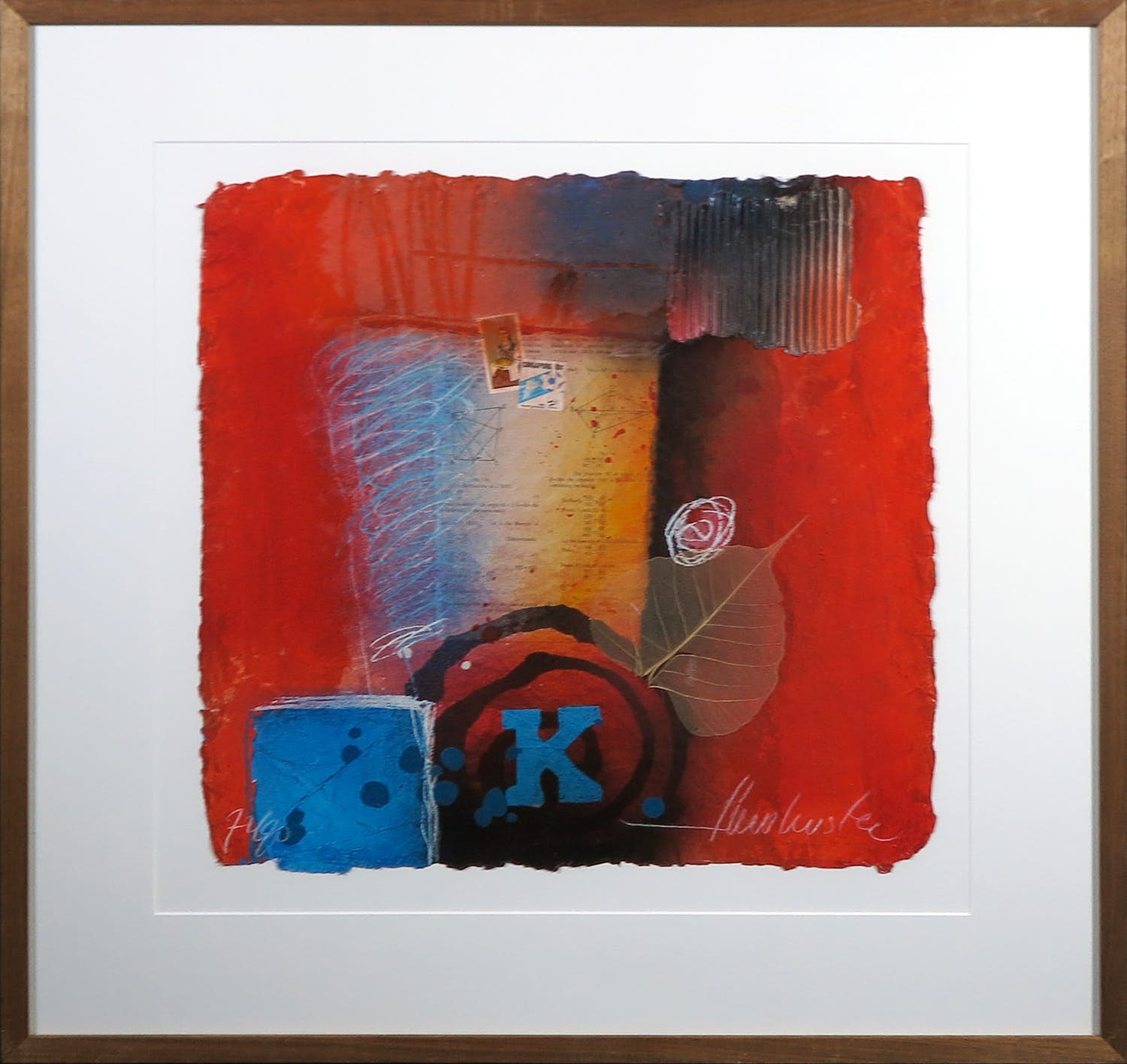 Theo Koster - Zeefdruk, Zonder titel - Ingelijst verkocht voor € 1!