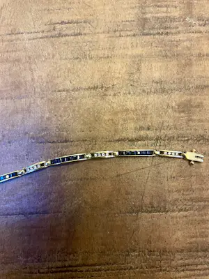 Armband met briljant en saffier kopen? Bied vanaf 300!