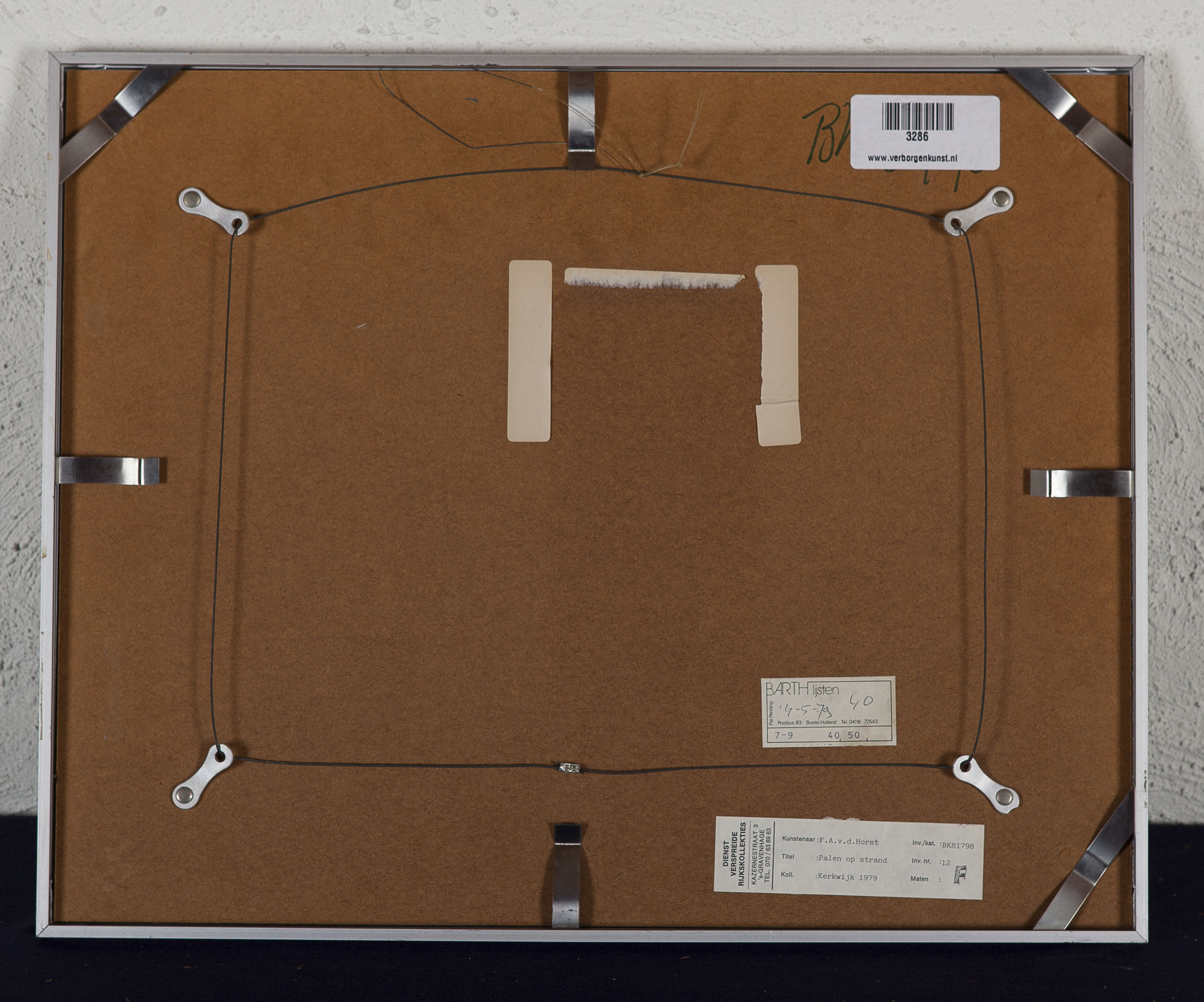 Frits Anton van der Horst - Palen op het strand - Ets op papier - BKR Kerkwijze kopen? Bied vanaf 10!