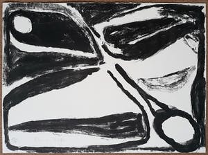 Bram van Velde - Compositie in zwart en wit, litho kopen? Bied vanaf 175!