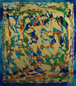 Pieter Haan - Acryl op board, Zonder titel - Ingelijst kopen? Bied vanaf 1!