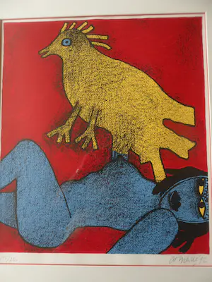 Corneille - Zeefdruk, Nu Blue et Oiseau Jaune kopen? Bied vanaf 250!