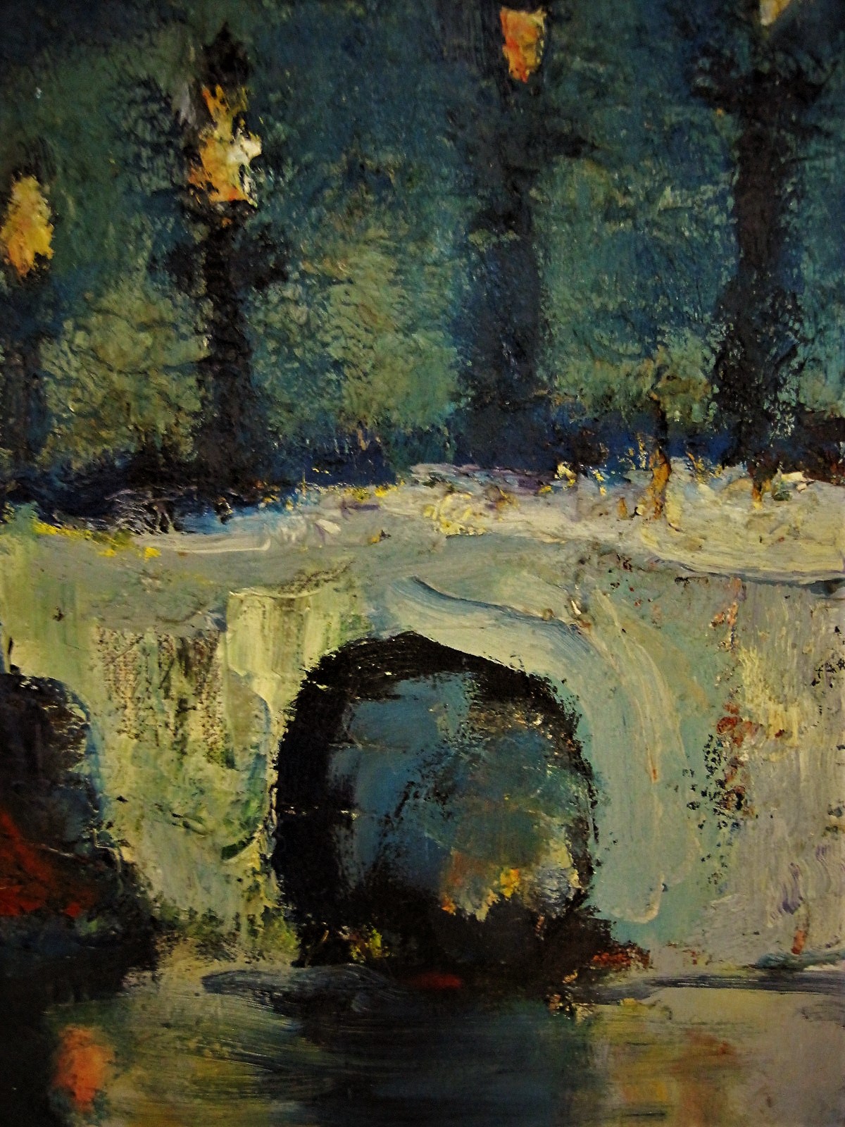 Bob Fernhout - omstreeks 1930 geschilderd olieverf "Amsterdam de Blauwbrug bij nacht" kopen? Bied vanaf 1!