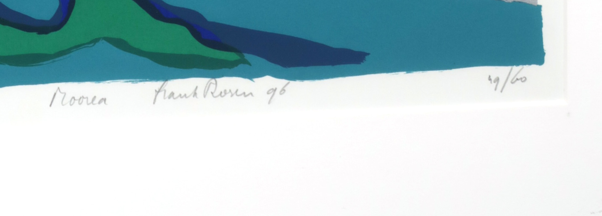 Frank Rosen - Zeefdruk, Moorea - Ingelijst kopen? Bied vanaf 35!