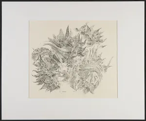 Ery Brusse - Pentekening, Achterkant zonnebloemen kopen? Bied vanaf 1!