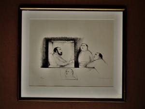 Metten Koornstra - Meester van de Verstilling - gelimiteerde ETS - Mannen aan het bed - gesigneerd kopen? Bied vanaf 10!