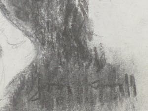 Joop Kropff - Zittend naakt - Potlood/zwartkrijttekening kopen? Bied vanaf 1!