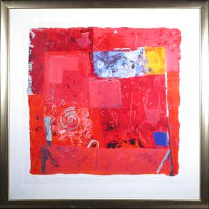 Jos Verwiel - Lithografie, Zonder titel - Ingelijst verkocht voor € 50!