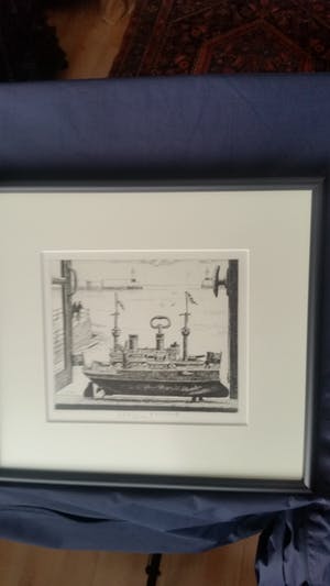 Herman Berserik - Model oorlogschip (stoomschip) meet opwindsleutel. kopen? Bied vanaf 45!