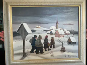 Joze Peternelj-Mausar - Winterlandschap kopen? Bied vanaf 250!