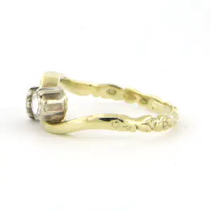 14k goud met zilver slagring met roos geslepen diamant 0.20 ct - rm 16.5 kopen? Bied vanaf 200!