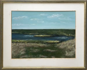 Niet of onleesbaar gesigneerd - 2x landschap Terschelling | 2x olieverf schilderijen (ingelijst) kopen? Bied vanaf 1!