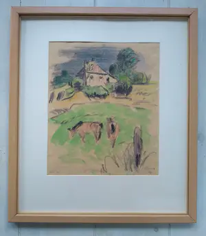 Jan Altink - Landschap met huis in de verte kopen? Bied vanaf 625!