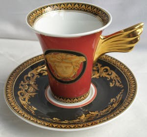 Gianni Versace - + Paul Wunderlich + Rosenthal , Kop en schotel, Medusa – Porselein kopen? Bied vanaf 50!