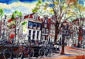 Elena Polyakova - Spiegel gracht in Amsterdam verkocht voor € 45!