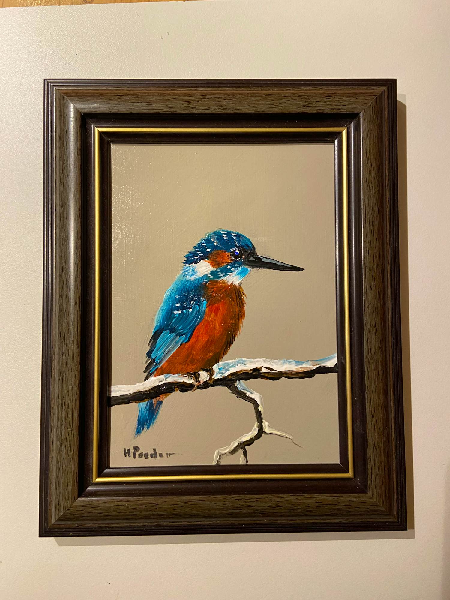 Henk Poeder - IJsvogel op tak kopen? Bied vanaf 149!