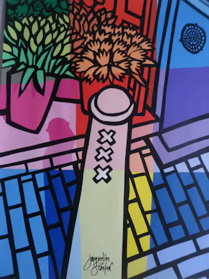 Jacqueline Schäfer - Kleurenzeefdruk AMSTERDAMMERTJE Hand gesigneerd kopen? Bied vanaf 100!