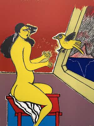 Corneille - kleurenlitho - 'Journée de pluie' - 1987 verkocht voor € 325!