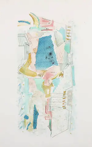 Miriam Slaats - Gemengde techniek op papier, Experiment I t/m III - Ingelijst kopen? Bied vanaf 1!