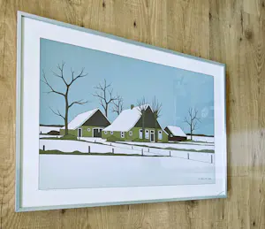 Klaas Bernink - Twentse boerderij in winters landschap kopen? Bied vanaf 178!