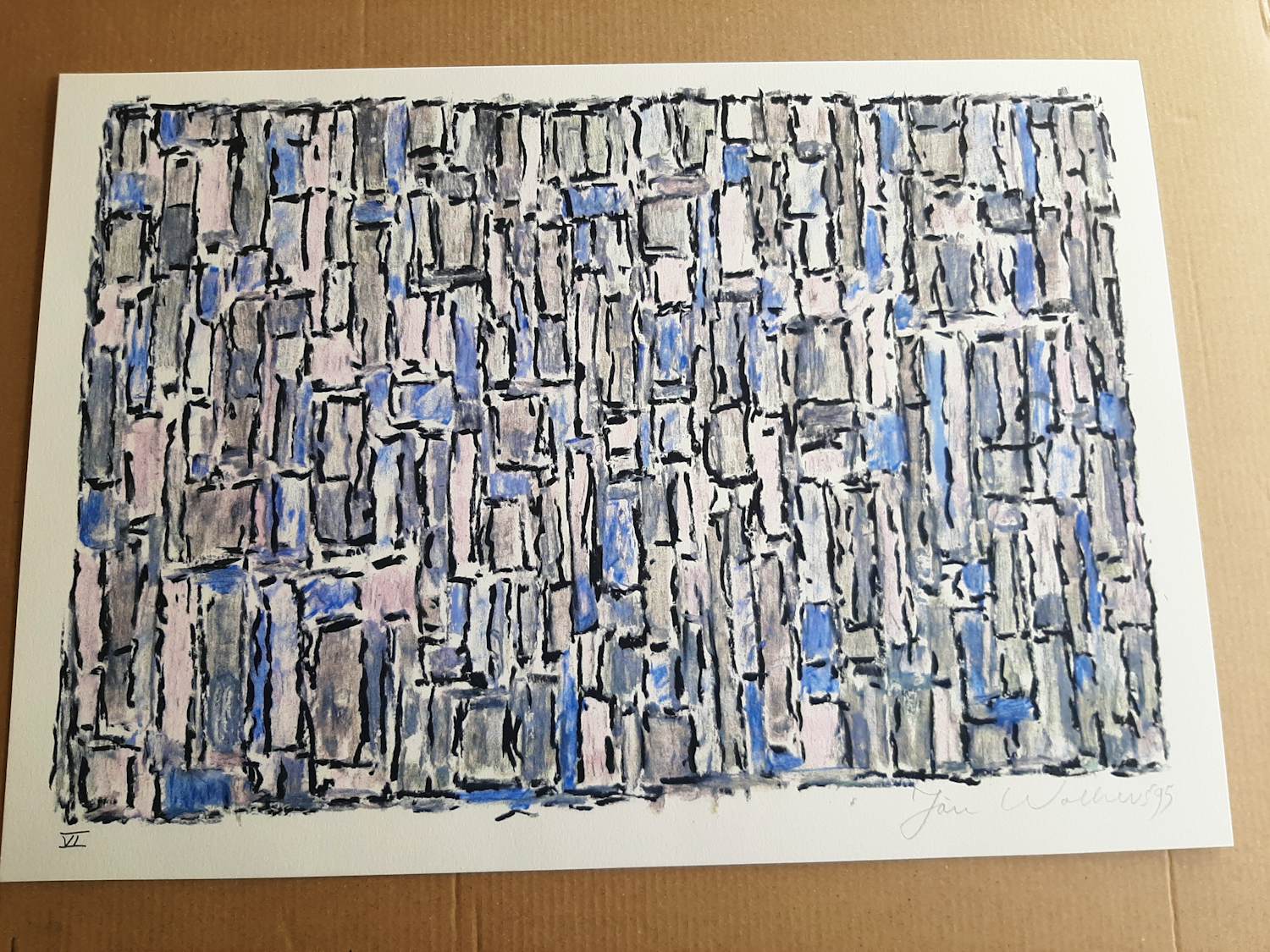 Jan Wolkers - Zeefdruk Winterbeeld VI + gedicht + foto van Jan Wolkers kopen? Bied vanaf 160!