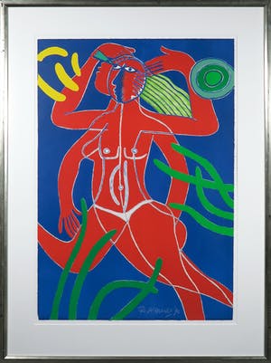 Corneille - Litho, Jeux de l'air et de l'eau - Ingelijst (Groot) kopen? Bied vanaf 300!