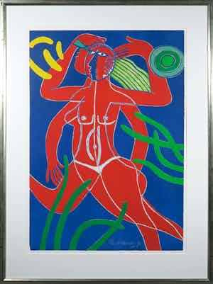 Corneille - Litho, Jeux de l'air et de l'eau - Ingelijst (Groot) verkocht voor € 300!