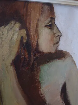 Niet of onleesbaar gesigneerd - Mooie jonge vrouw ca 1960 - Janssens ? kopen? Bied vanaf 1!