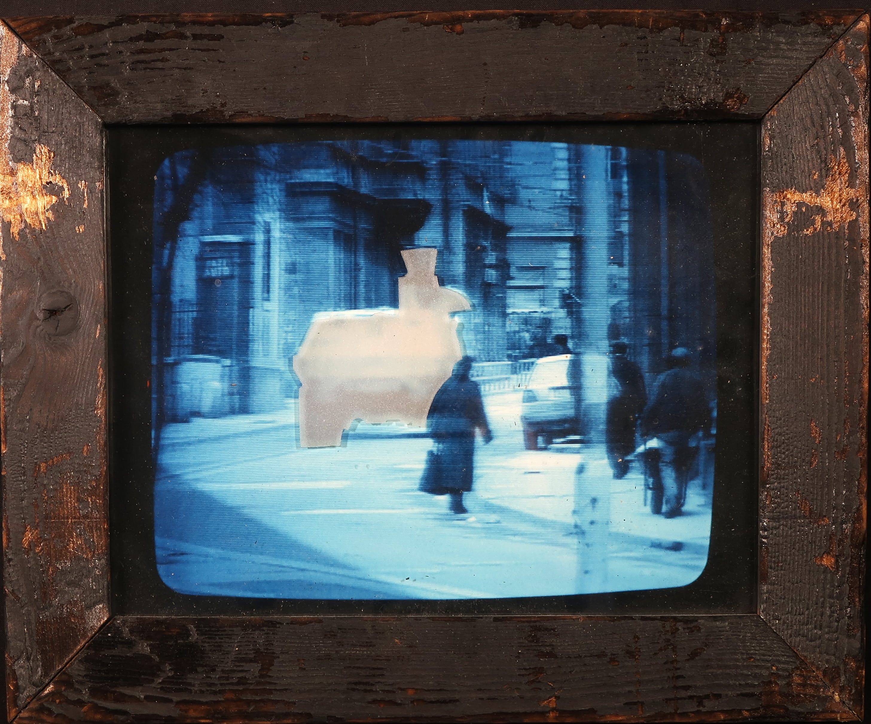 Bonhansa - Gemengde techniek, Blinde vlek V - Ingelijst kopen? Bied vanaf 20!