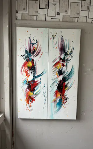 Gena - Abstract Twee Luik kopen? Bied vanaf 249!