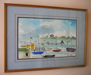 Niet of onleesbaar gesigneerd - Bootjes op het strand -aquarel- kopen? Bied vanaf 10!