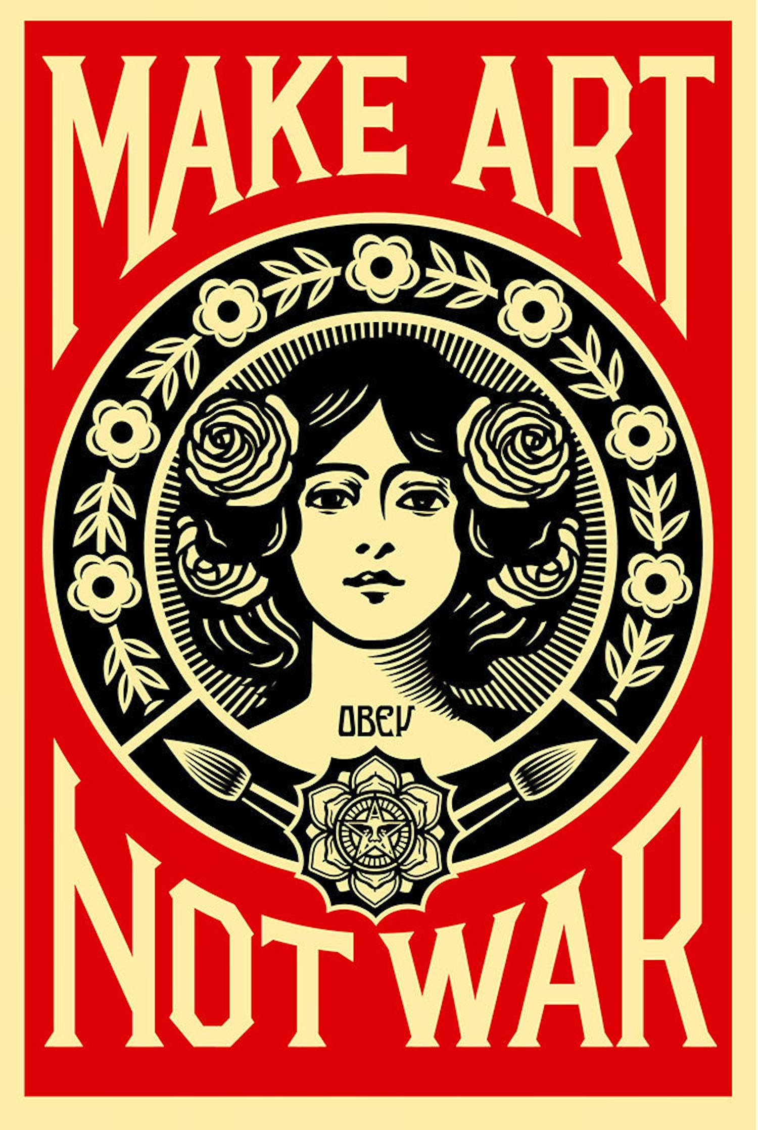 Shepard Fairey - MAKE ART NOT WAR Signed Lithograph sold for € 10!
