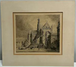 Simon de Heer - Ets St. Bavo, Haarlem. kopen? Bied vanaf 30!