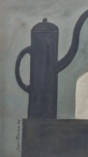Jean Firoux - Stilleven met kannen en fles kopen? Bied vanaf 125!
