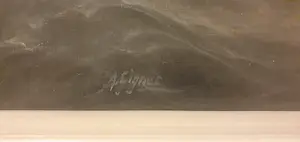 Andre Gignac - Zee met wolken - 1 meter breed! Met lijst erbij 1 meter 19 centimeter kopen? Bied vanaf 175!