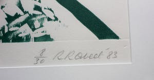 Roger Raveel - kleurenzeefdruk: de hand van de denker (oplage 30 stuks) - 1983 (nieuwe lijst!) kopen? Bied vanaf 750!