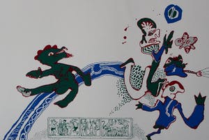 Lucebert - Litho - Knechten van Vishnu - 1972 kopen? Bied vanaf 225!