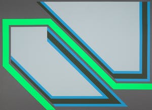 Jan van Goethem - Zeefdruk, Geometrische compositie kopen? Bied vanaf 20!