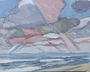 Paul Overhaus - Acryl op board, Regenweer kopen? Bied vanaf 1!
