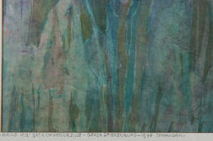 Gerda Spierenburg - Blauwe Iris -1978 - Batik op Zijde - BKR Haarlem kopen? Bied vanaf 20!