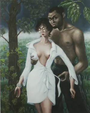 Frans Franciscus - Piezo print, Adam & Eve lll - Ingelijst kopen? Bied vanaf 50!