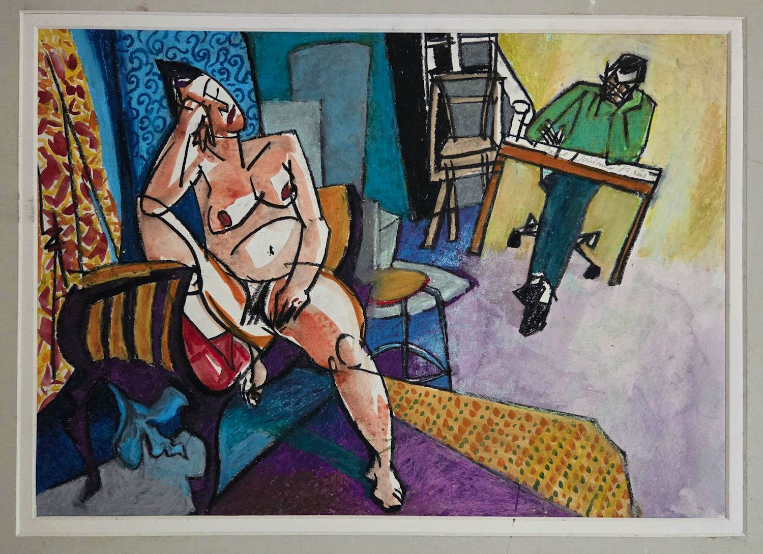 Paul Jorritsma - Naakt. Vrouw en man. Krijt en houtskool. kopen? Bied vanaf 69!