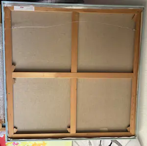 Nel Pot - acrylverf op doek - zonder titel - gesigneerd - 1988 - 100 x 100 cm kopen? Bied vanaf 150!