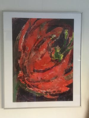 Niet of onleesbaar gesigneerd - Bloeiende tulp kopen? Bied vanaf 10!