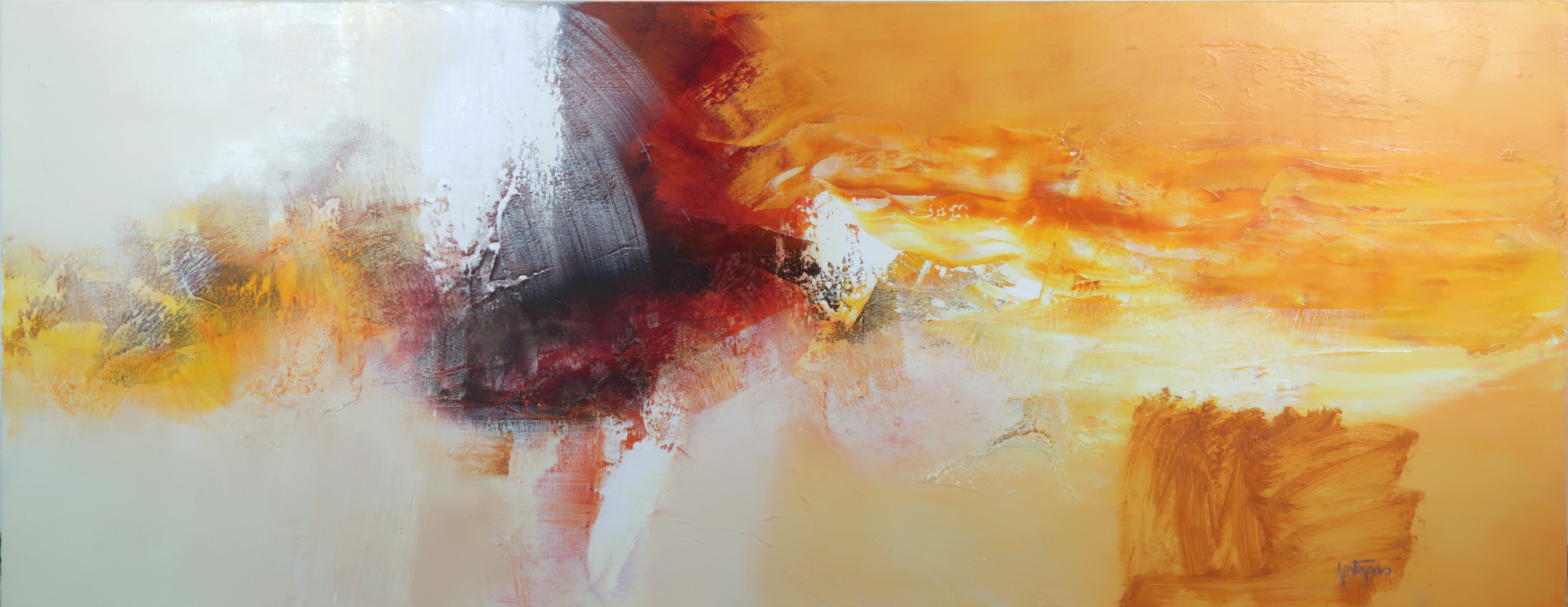 Robbert Fortgens - Acryl op doek, Zonder titel (Zeer groot) verkocht voor € 600!