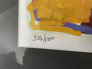 Theo Koster - Zeefdruk en collage - Nummer 3 - Ingelijst kopen? Bied vanaf 35!