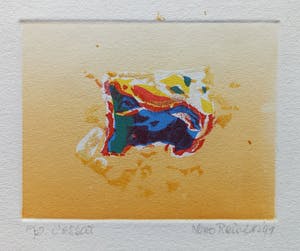 Nono Reinhold - Abstracte compositie, aquatint ets met opdracht aan Bert Schierbeek kopen? Bied vanaf 50!